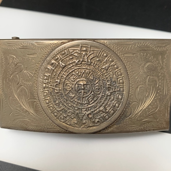 Vintage Aztec Belt Buckle - Picture 1 of 3